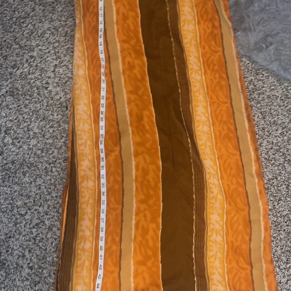 First Class Woman Vintage Orange Brown A-Line Sleeveless Scoop Neck Dress - Picture 6 of 8